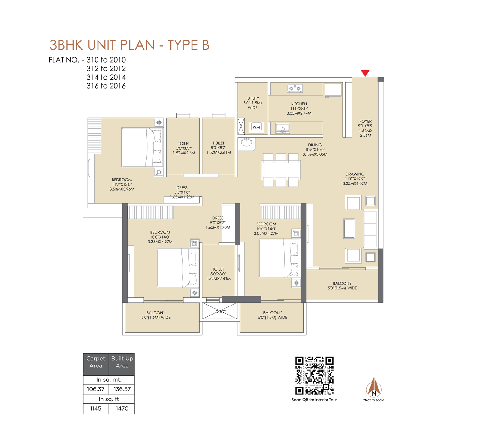 3BHK Type B