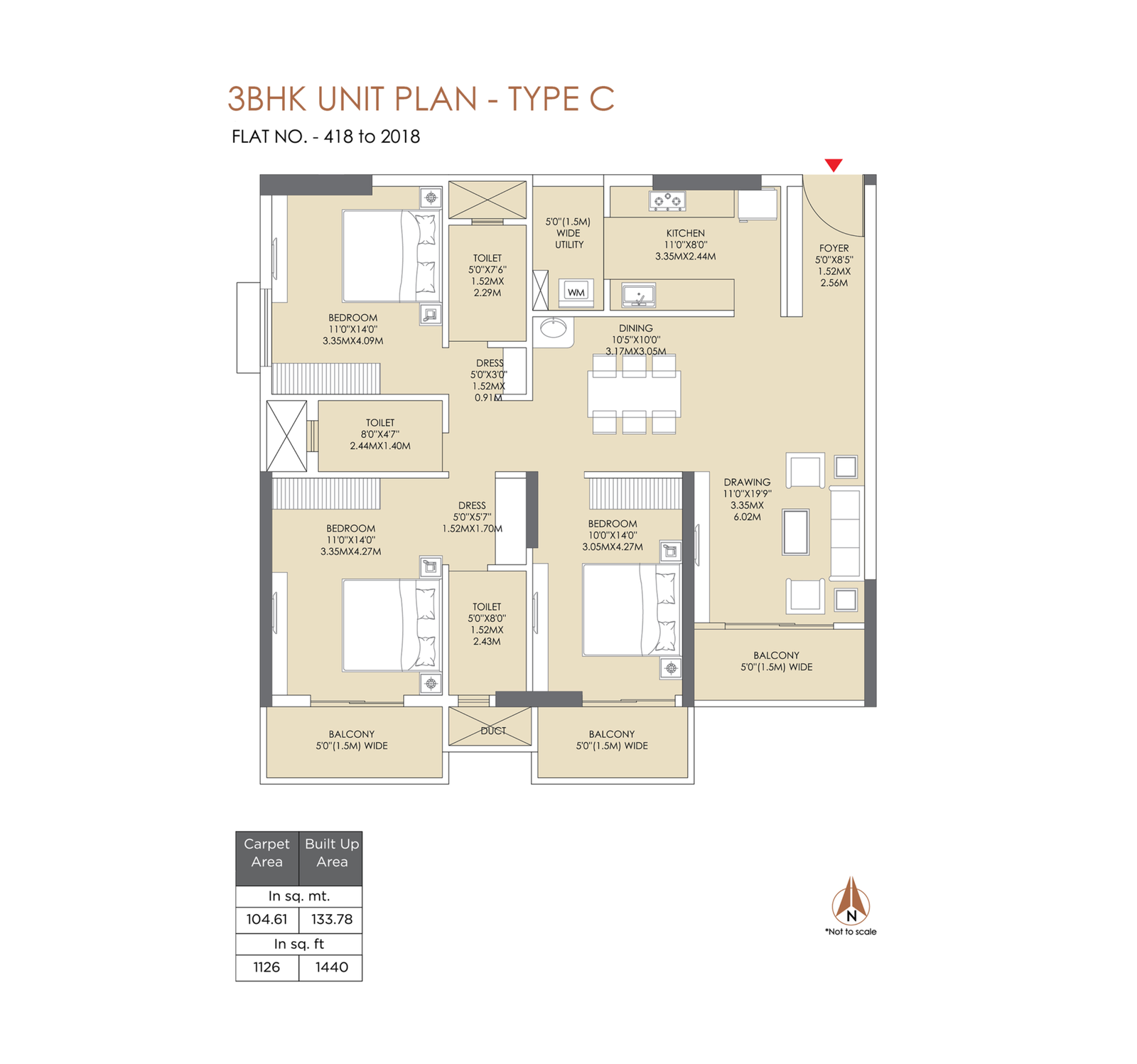 3BHK Type C